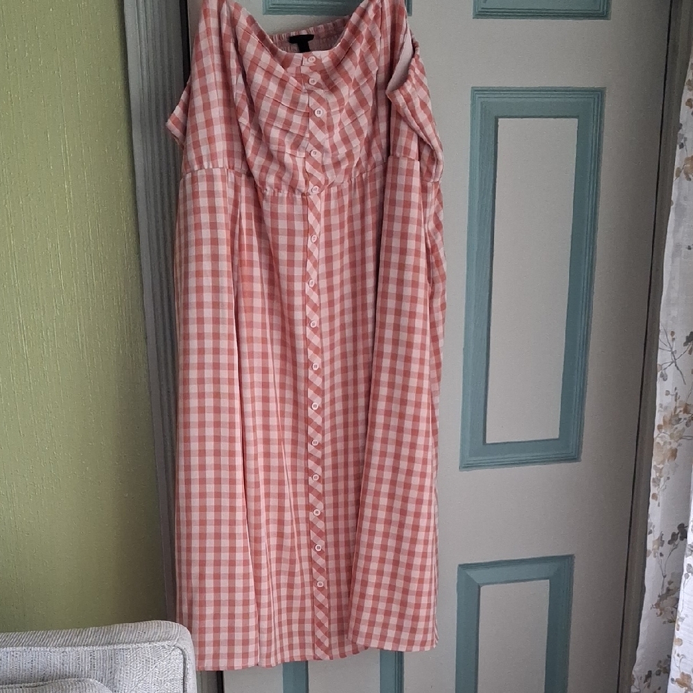 Torrid Pink Checkered Midi Skirt